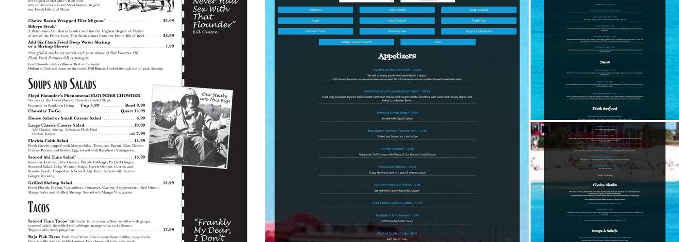 Flounder's Chowder House Menu