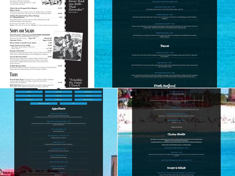 Flounder's Chowder House Menu