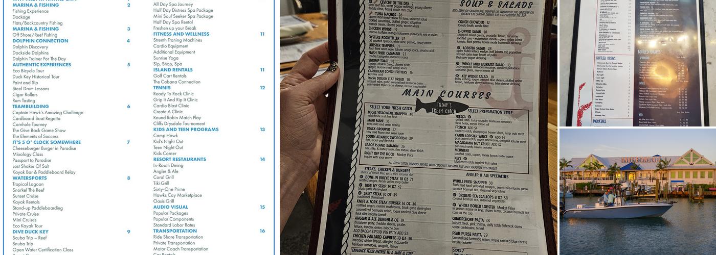 Angler & Ale Menu