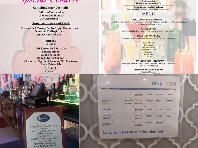 La Luna Ristorante Menu