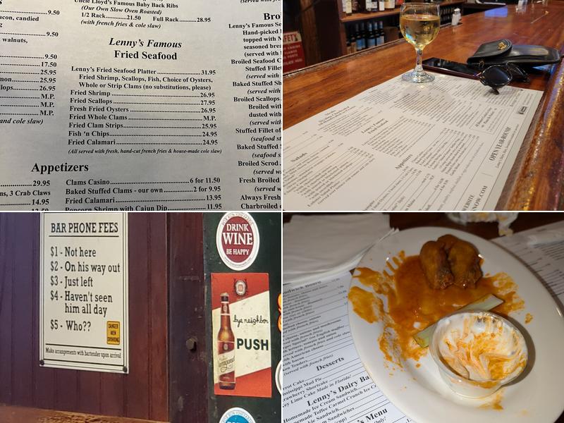 Lenny's Indian Head Inn Menu