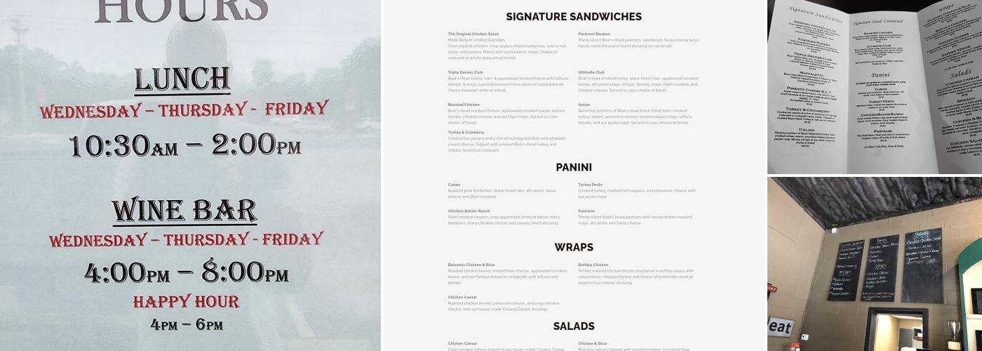 McKinely's Sandwich Shop Menu