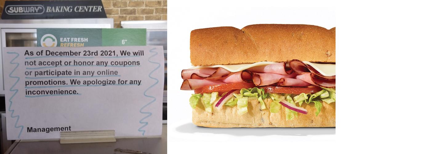 Subway Menu