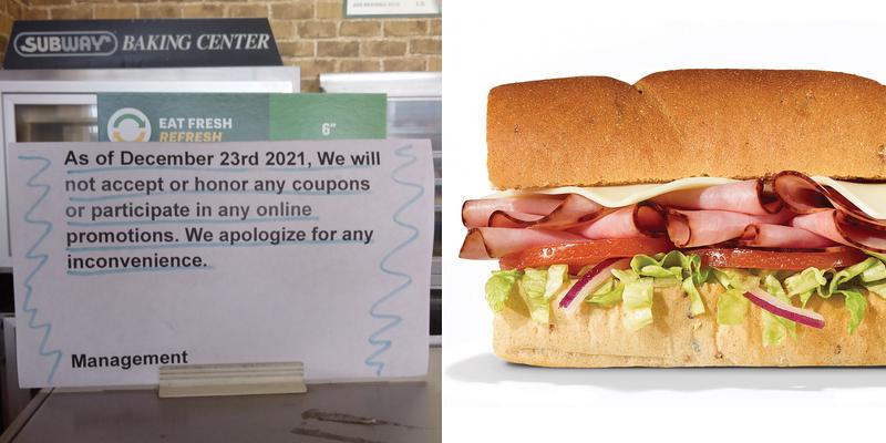 Subway Menu