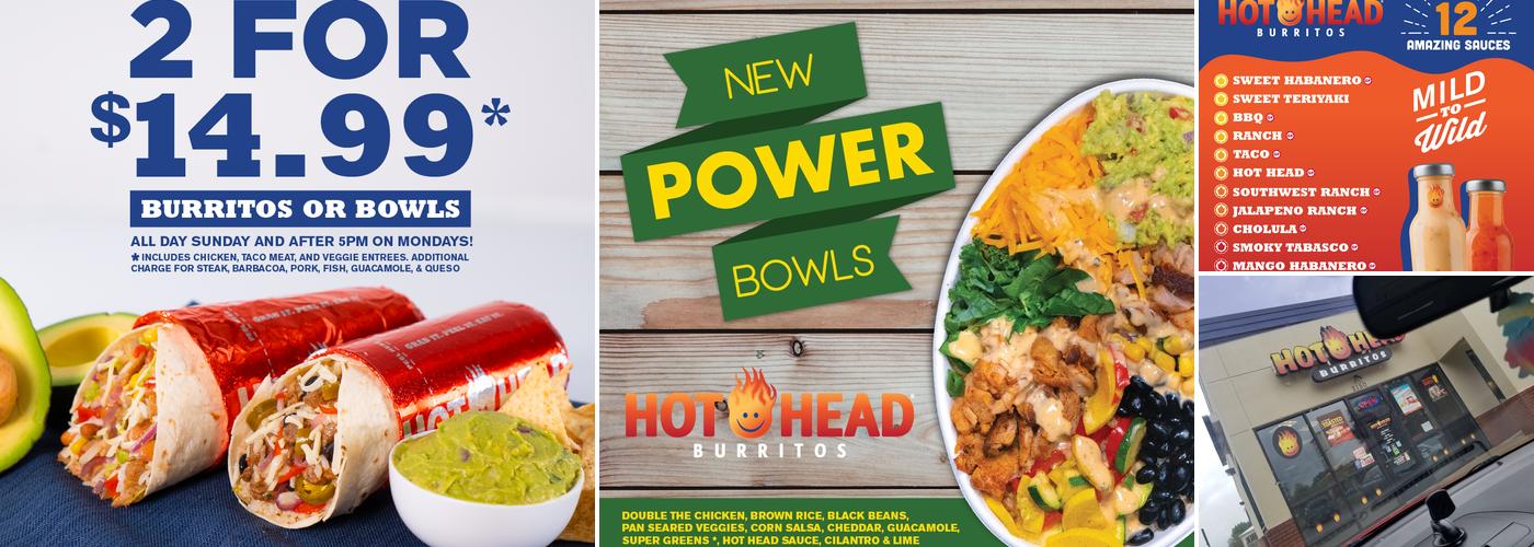 Hot Head Burritos Menu