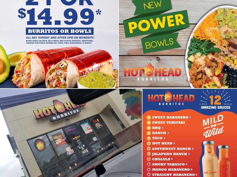 Hot Head Burritos Menu
