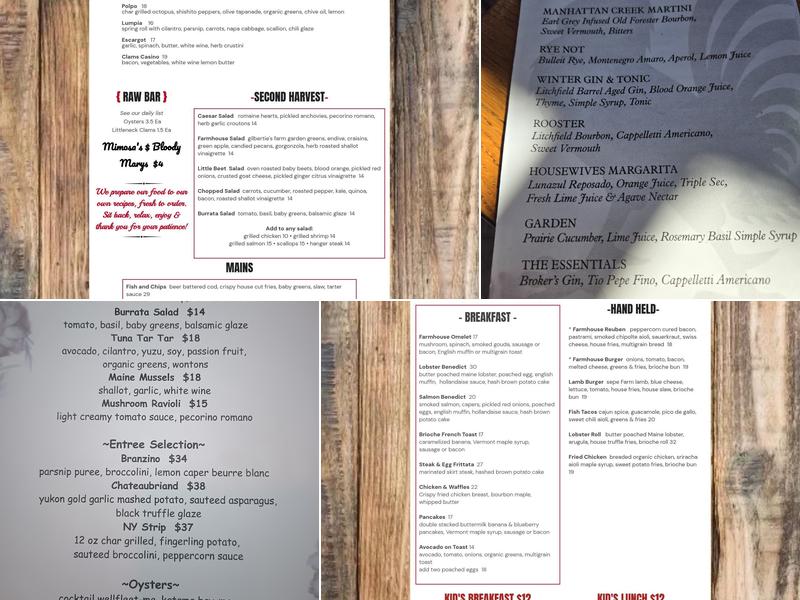 Farmhouse Menu
