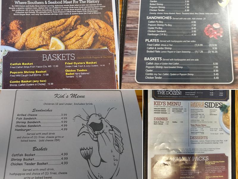 David's Catfish House Menu