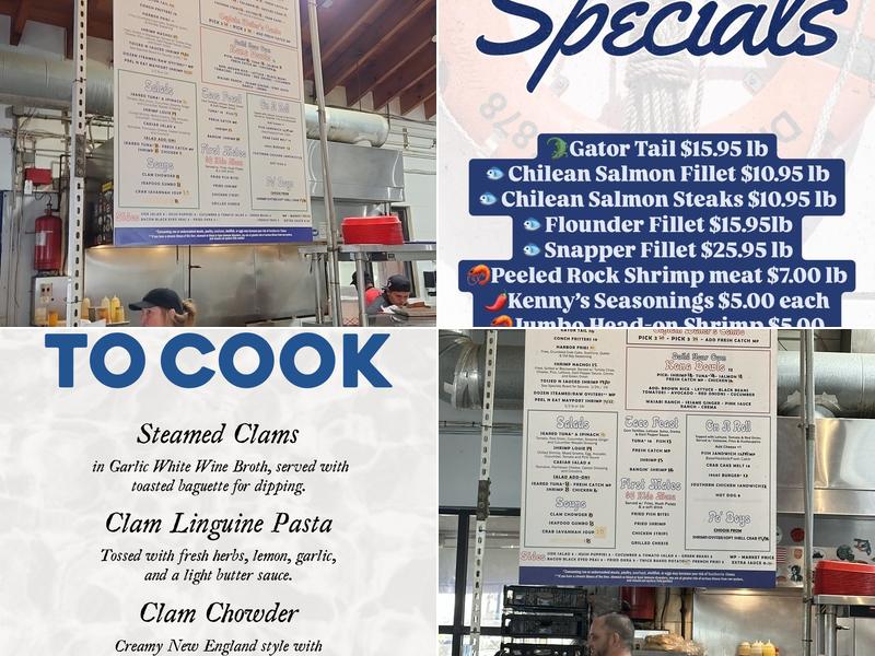 Safe Harbor Seafood Restaurant Menu