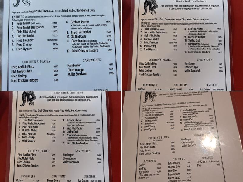 Gator's Seafood Restaurant Menu