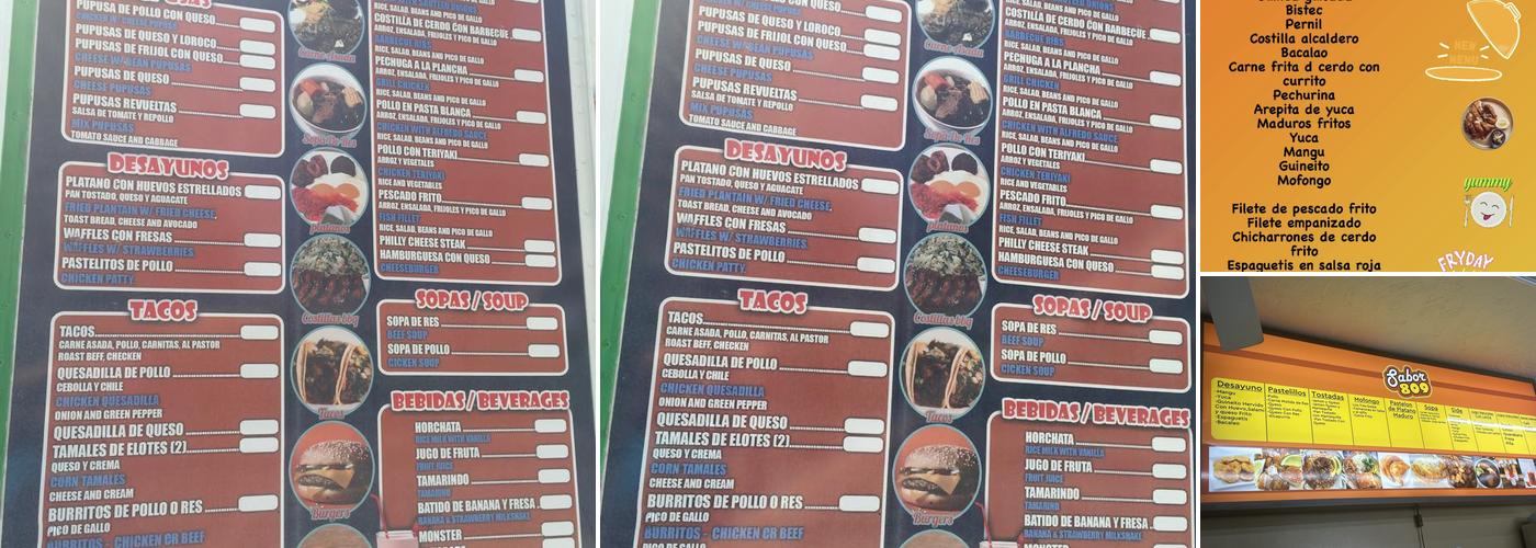 Sabor hispano restaurant Menu