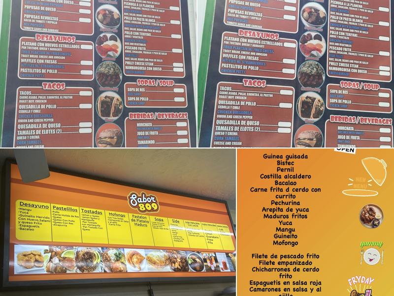Sabor hispano restaurant Menu