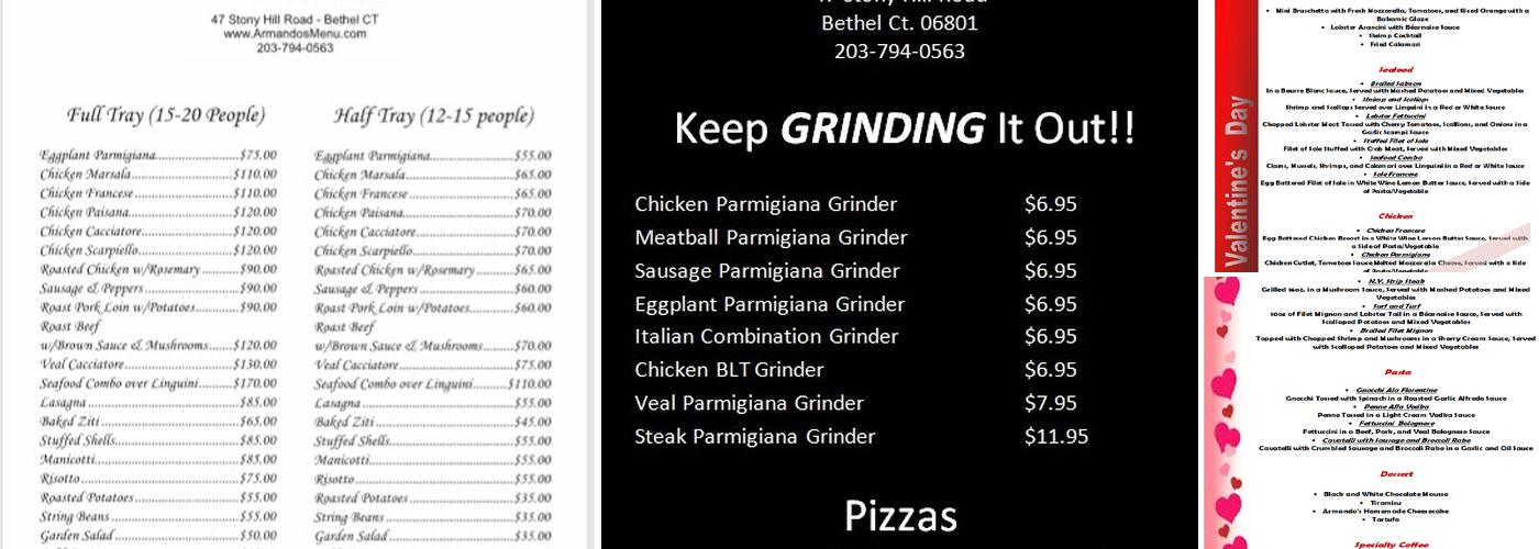 Armando's Menu