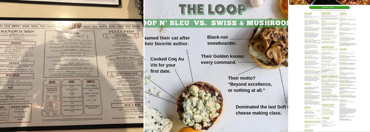 The Loop Restaurant Menu