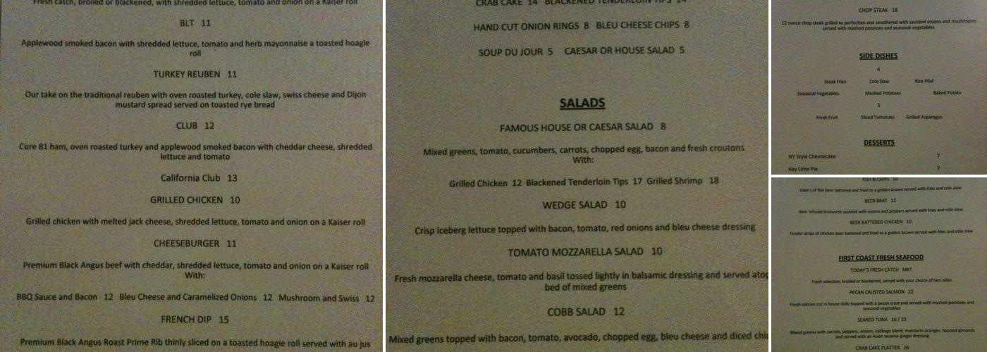 BC Grill Menu
