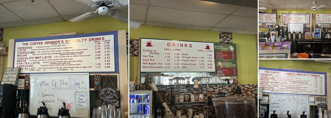 The Coffee Grinder Menu