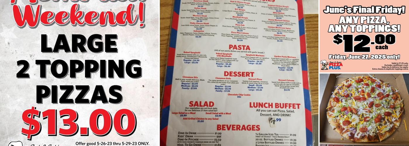 Pizza Plus Menu