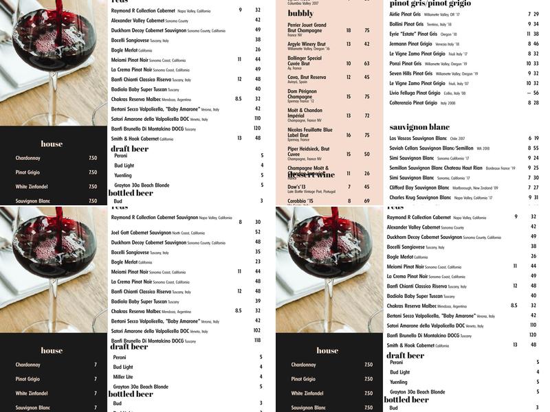 Bella Luna Italian Bistro Menu