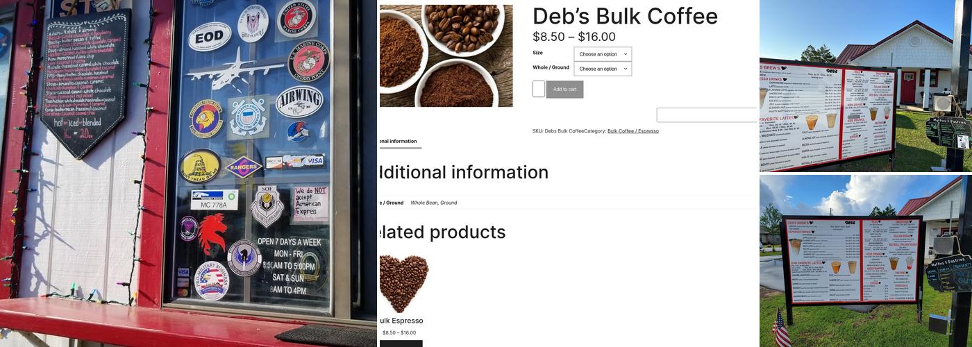 Deb's Coffee Drive-Thru Menu