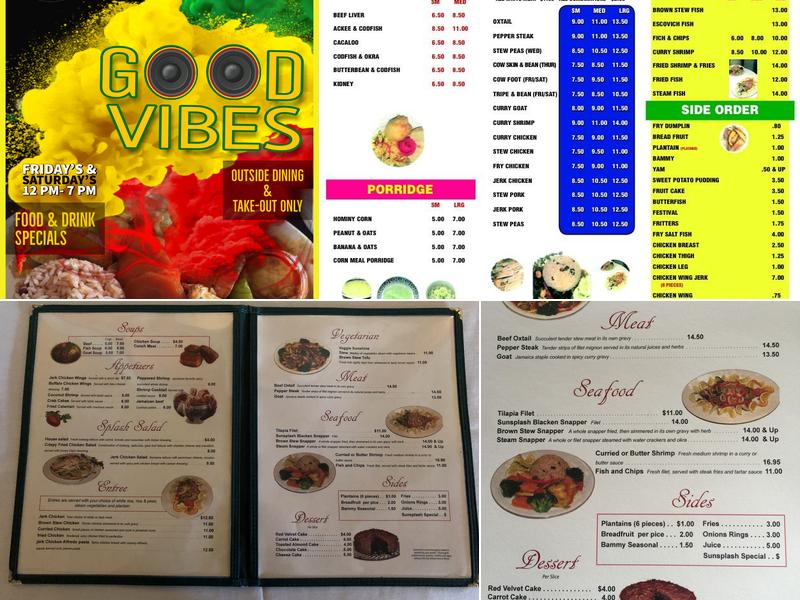 Sun Splash Jamaican Restaurant LLC Menu