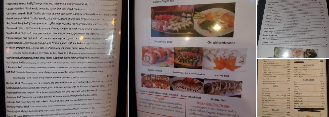 Yummy Japanese Steakhouse Menu