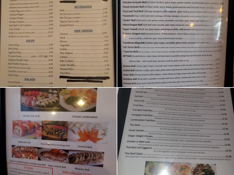 Yummy Japanese Steakhouse Menu