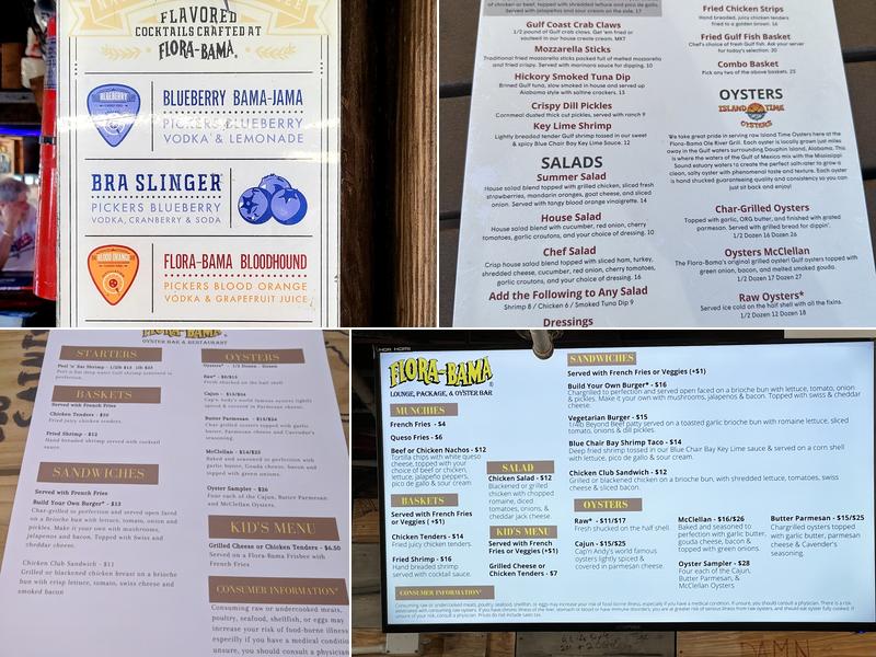 Flora-Bama Menu