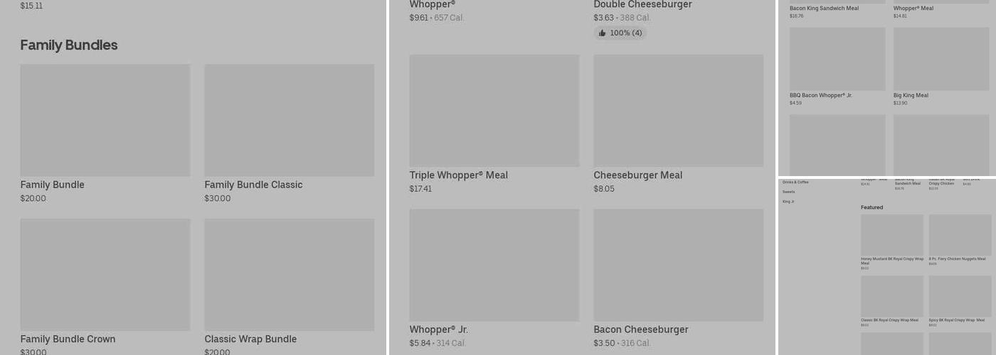 Burger King Menu