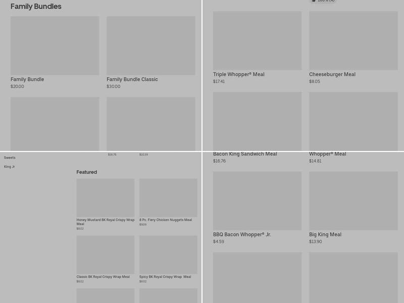 Burger King Menu