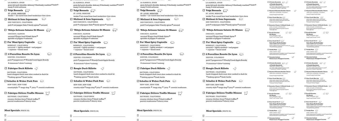 Parcht Menu