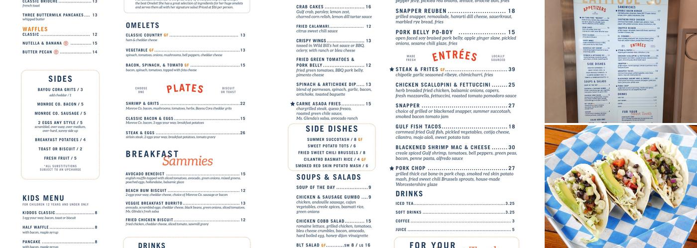Latitude 30 Menu