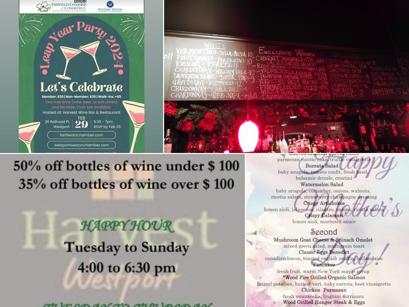 Harvest Wine Bar & Restaurant Menu