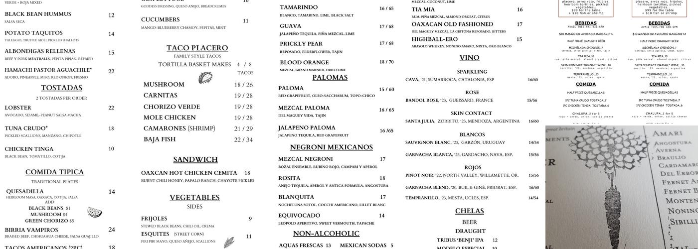 Don Memo Menu
