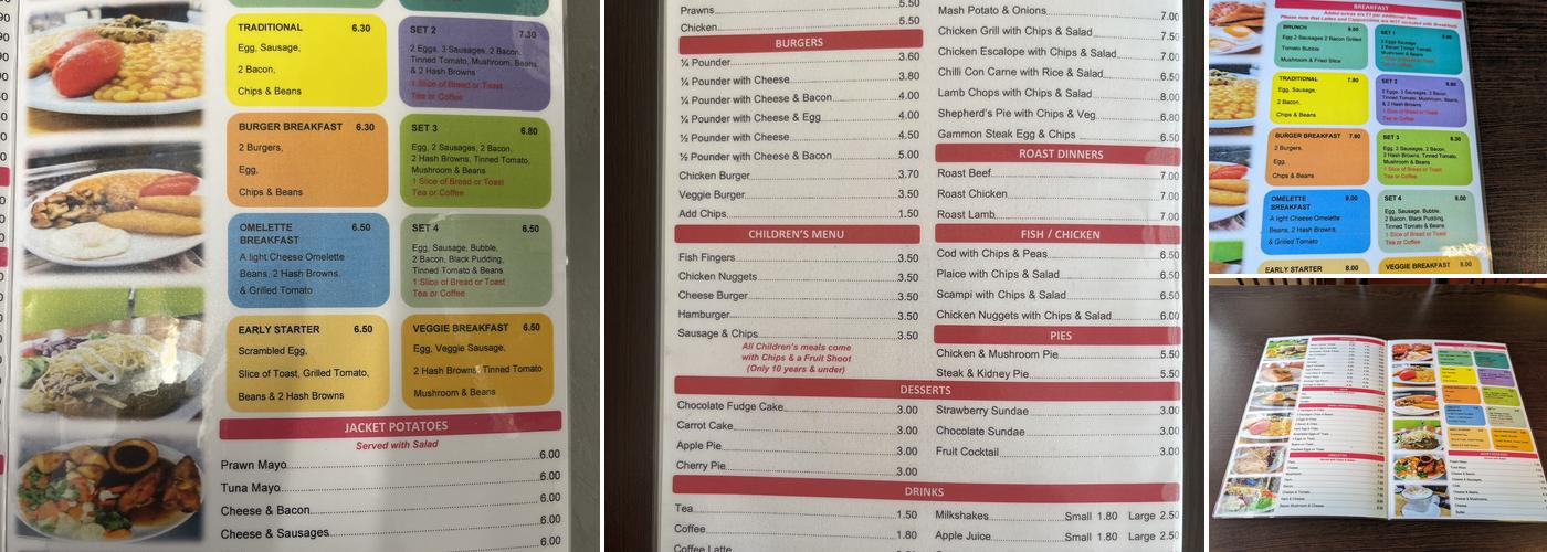 Dolly's Cafe Menu