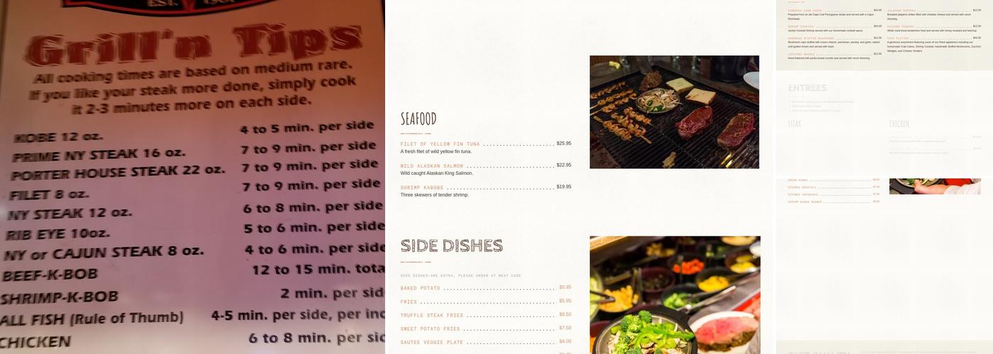 Minturn Country Club Menu