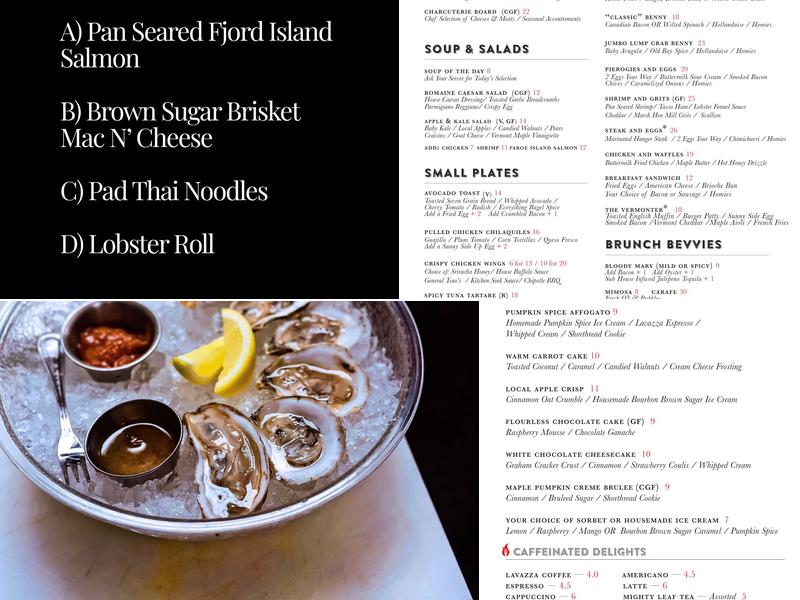 Fork and Fire Menu