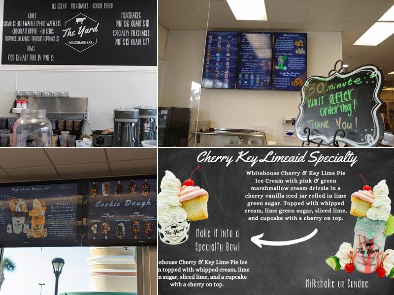 The Yard Milkshake Bar Menu