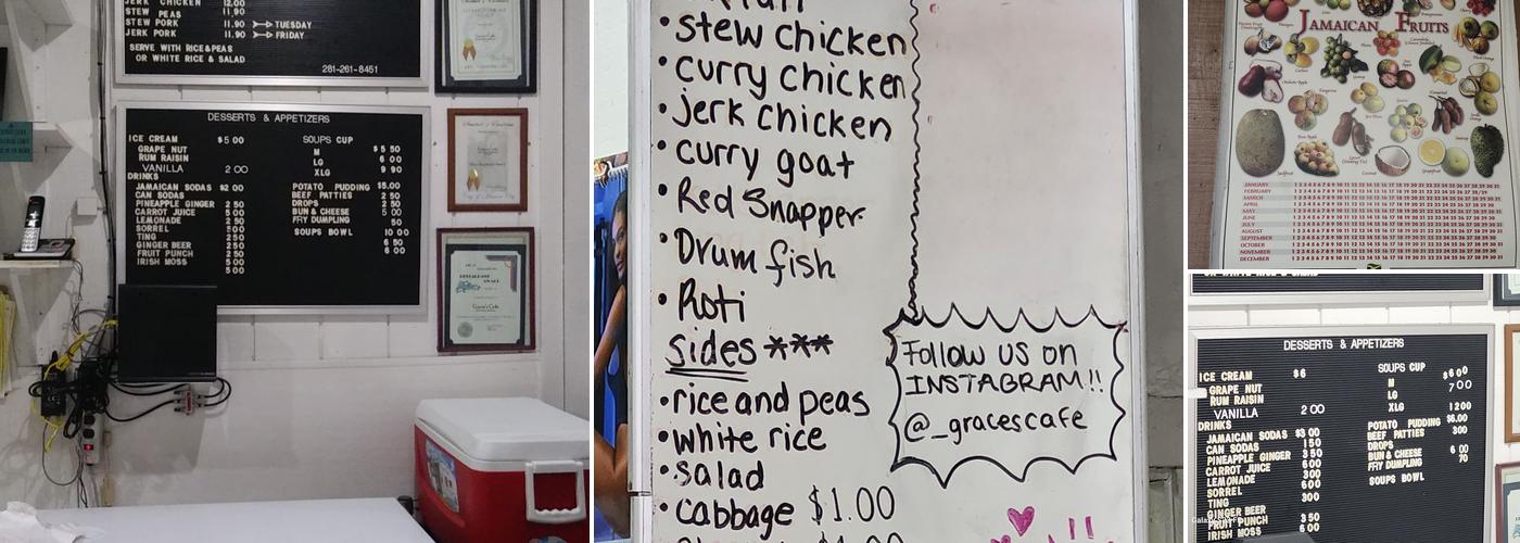Grace's Cafe Menu