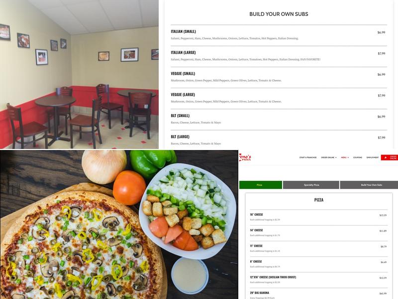 Crenos Pizza Menu