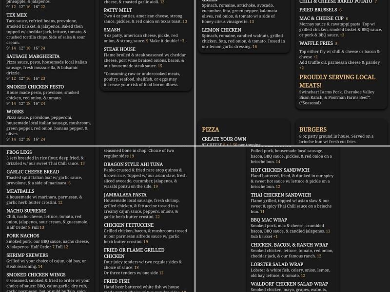 Strong & Co. Menu