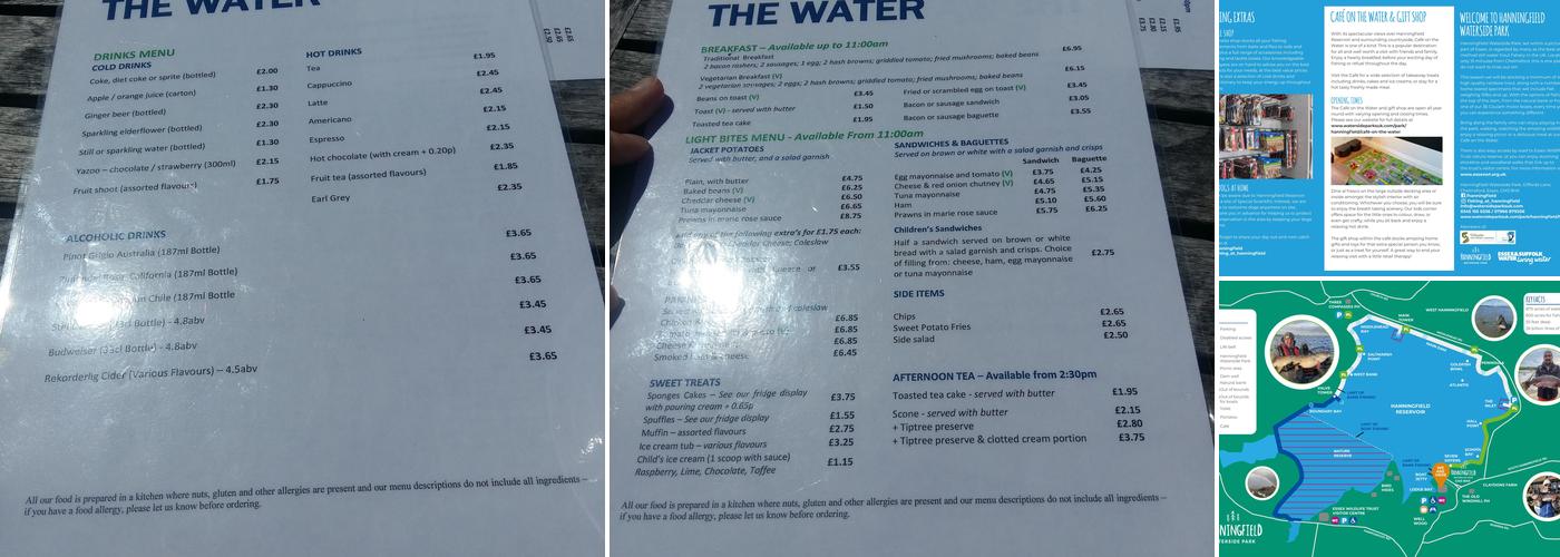 Cafe on the Water & Gift Shop Menu