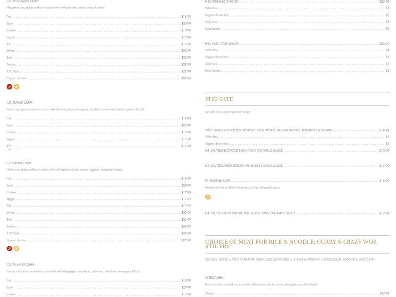 V.Thai Menu