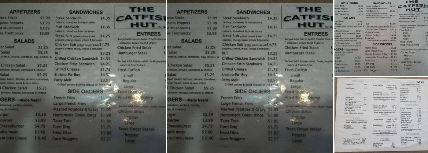 Catfish Hut Menu