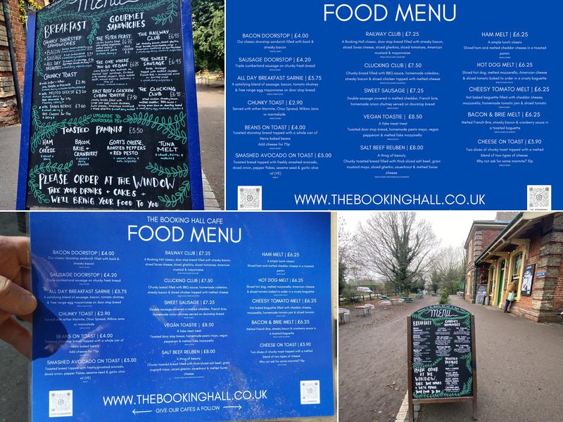 The Booking Hall Café Menu