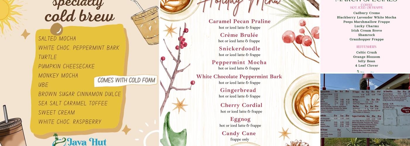 Java Hut Espresso Menu