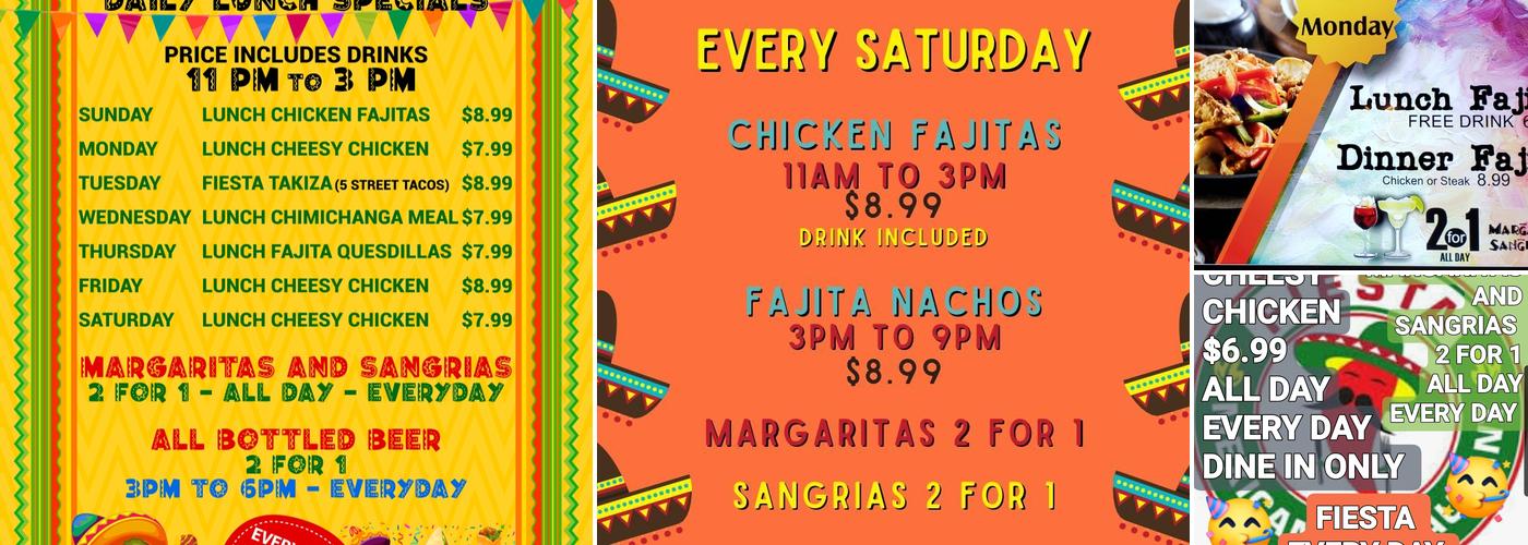 La Fiesta Bar & Grill tex-mex Menu