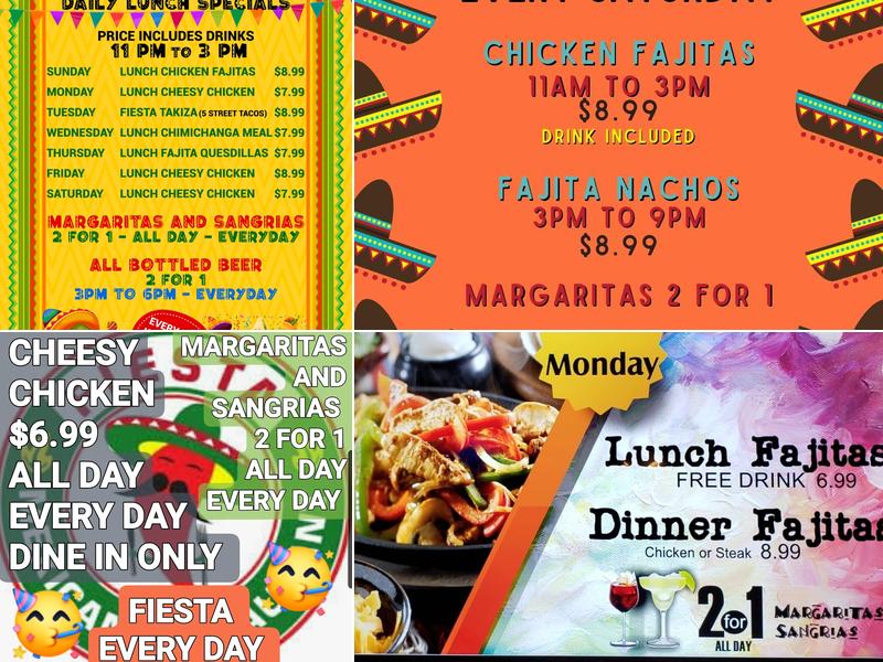 La Fiesta Bar & Grill tex-mex Menu