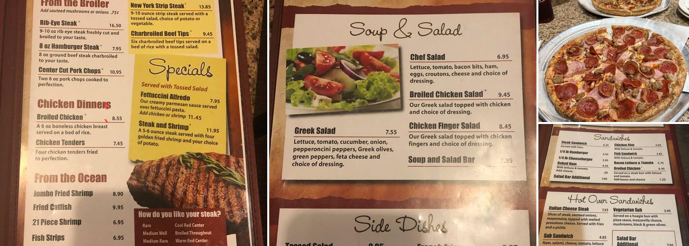 Andy's Pizza Menu