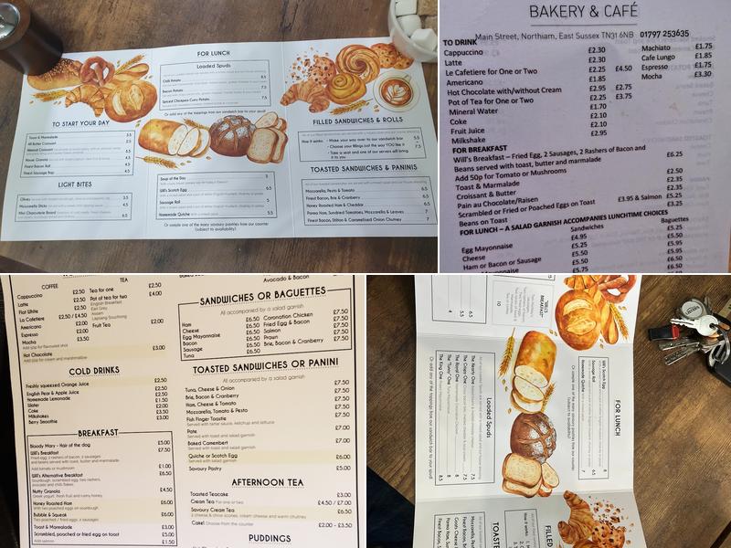 Will's Bakery & Cafe Menu