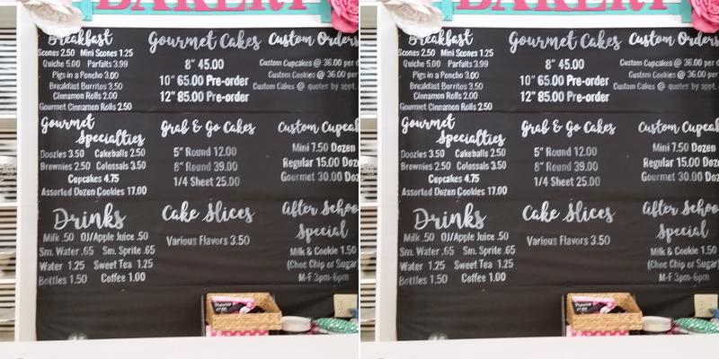 Amber's Sweet Shoppe Menu